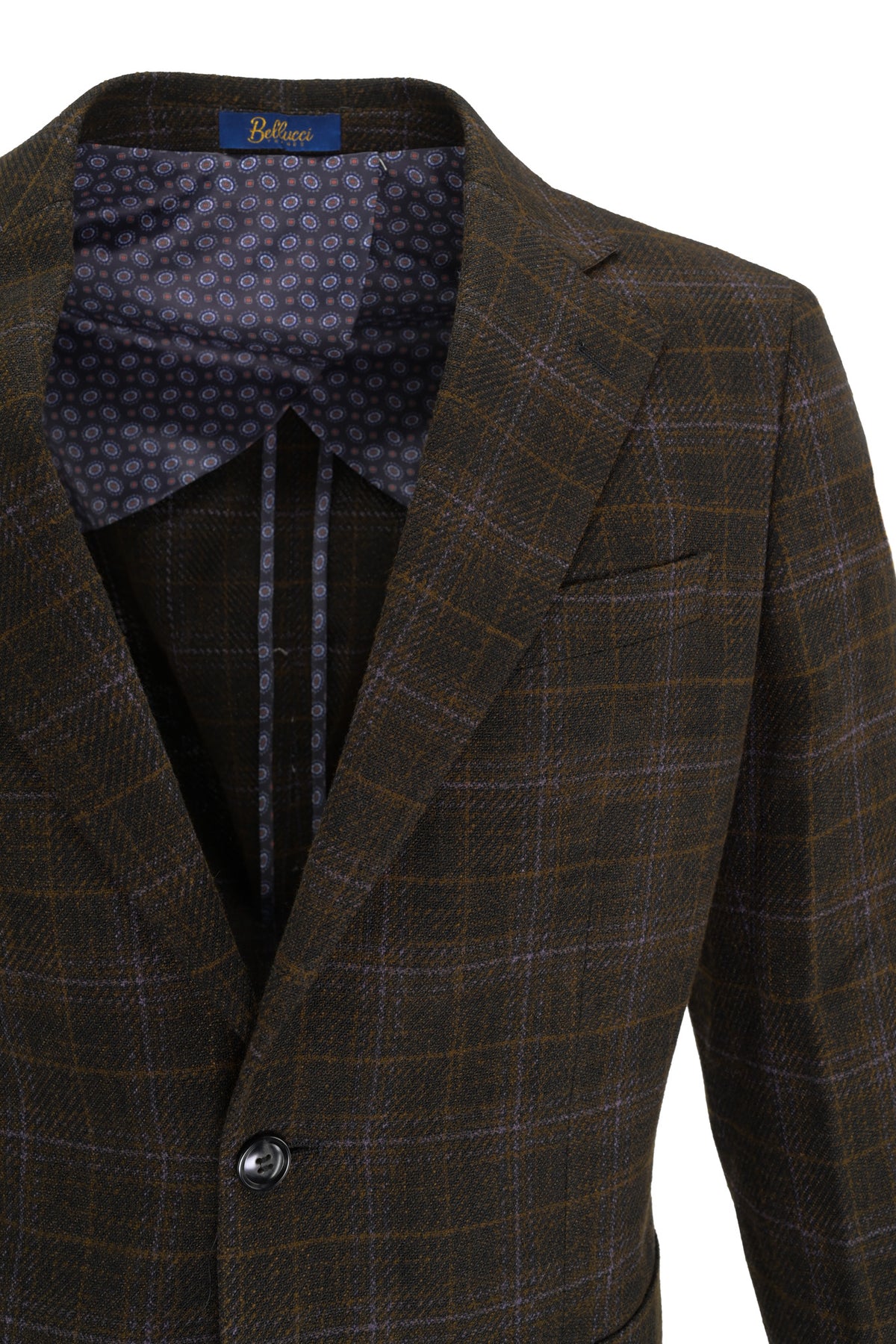 Bellucci Mario Sport Coat - Brown Windowpane