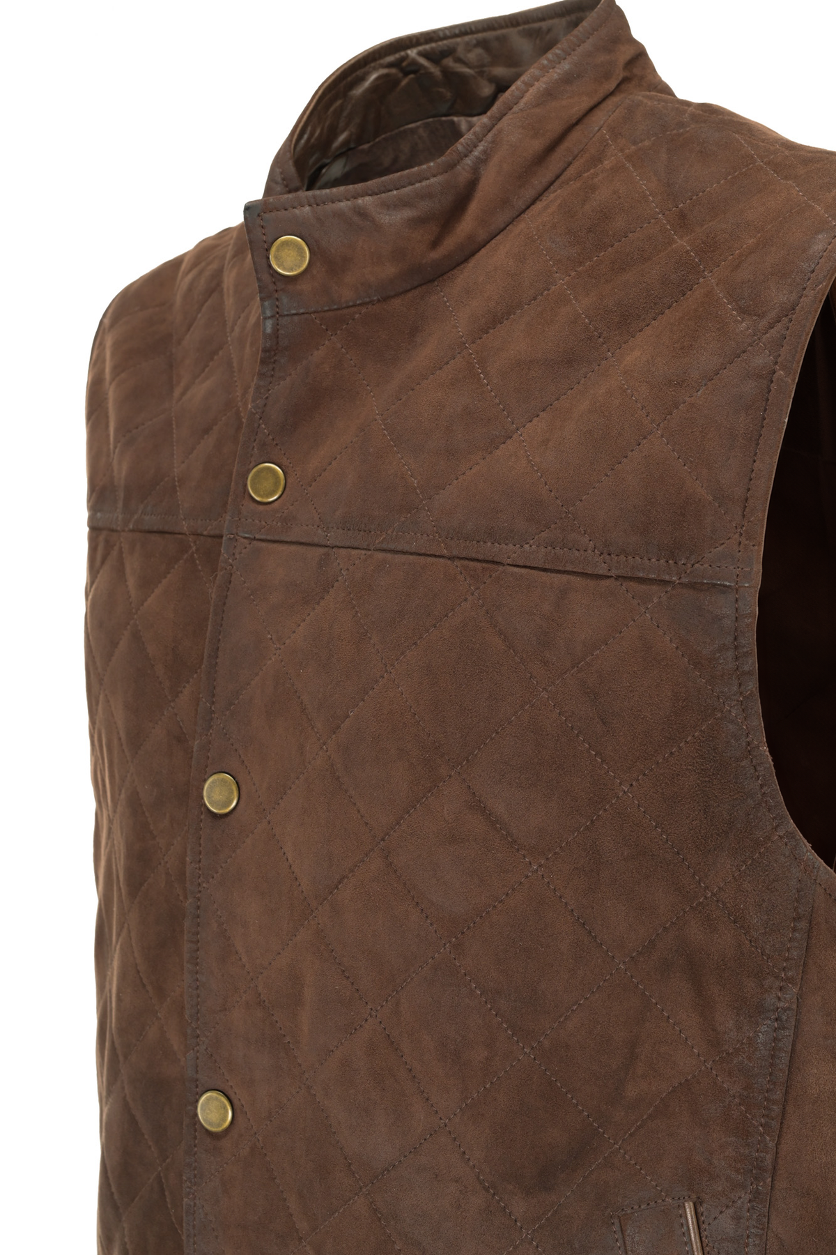Alberto Zimni Quilted Vest - Brown