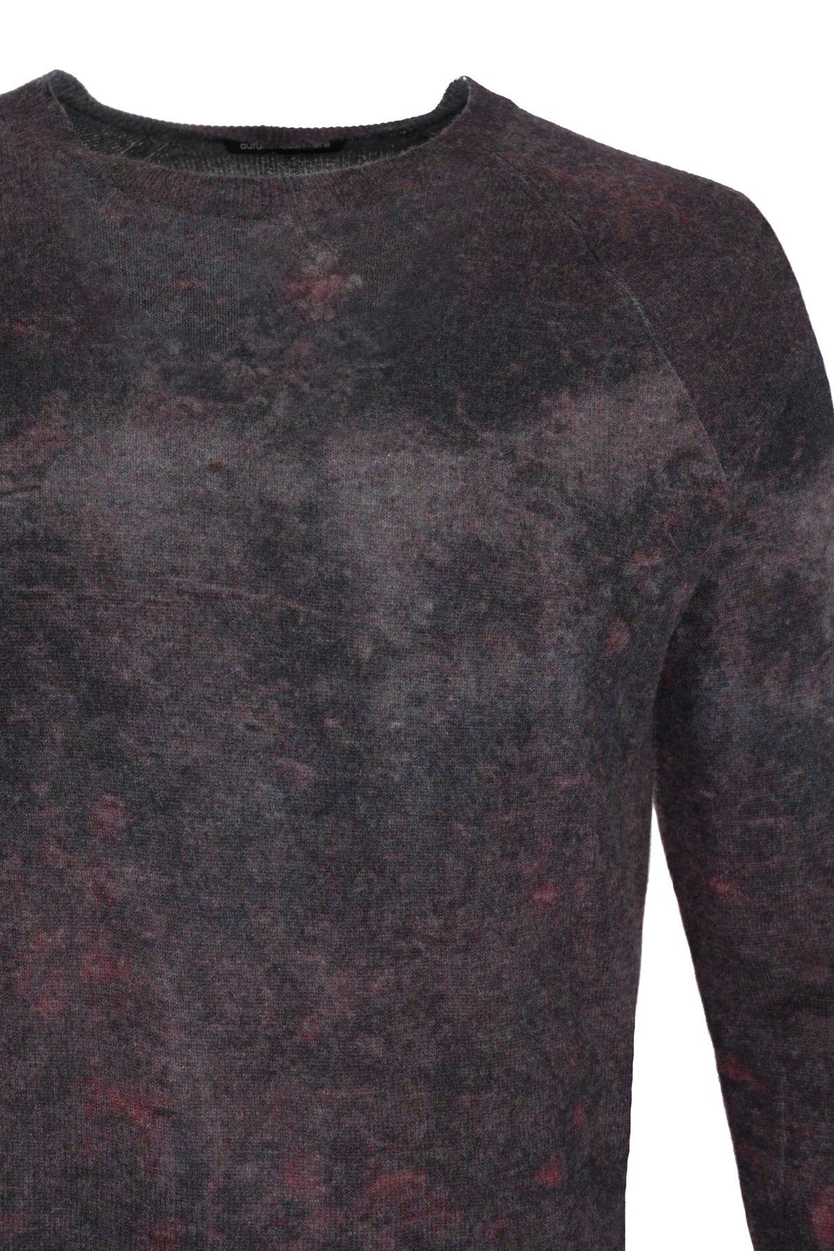 Autumn Cashmere Cement Print Sweater - Wine Combo