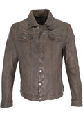 Mauritius Geoff Leather Jacket - Elephant Brown