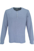 Flag & Anthem Waffle Henley Sweater - Medium Blue