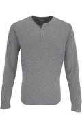 Flag & Anthem Waffle Henley Sweater - Charcoal