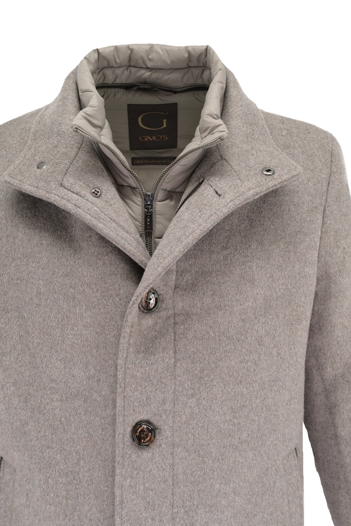 Gimos Wool-blend Hybrid Coat - Gray