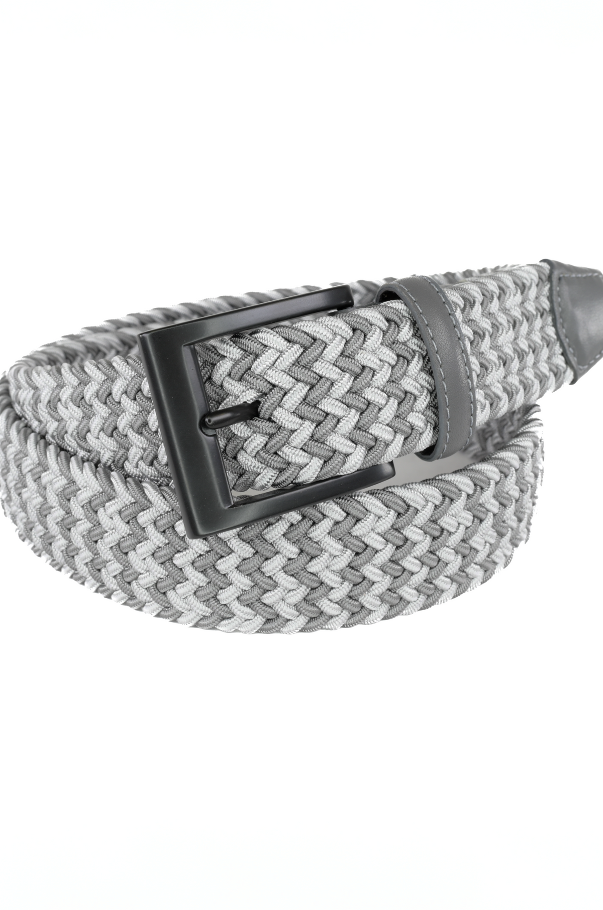 Torino Grey Woven Stretch Belt