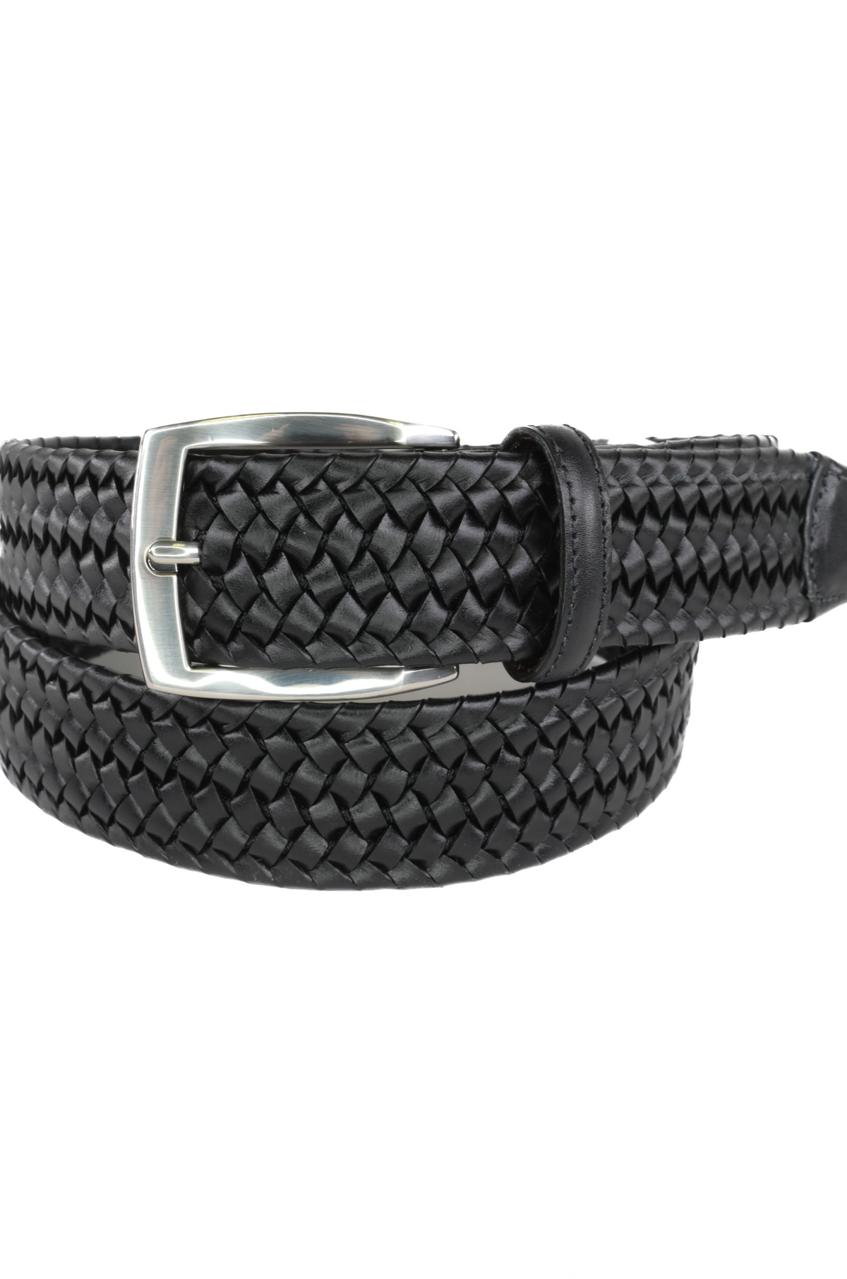 Torino Woven Leather Stretch Belt