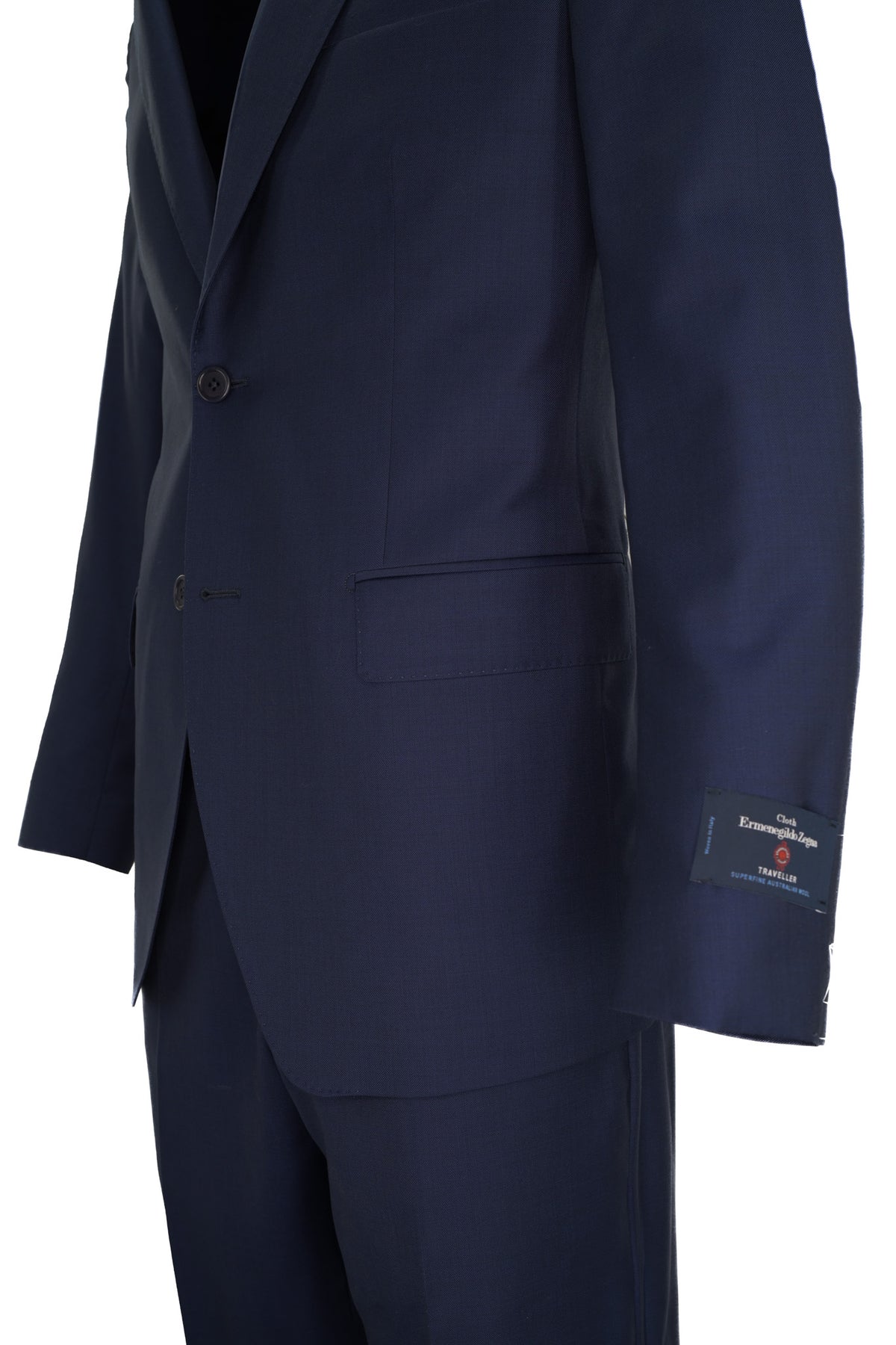 Zenga Wool Suit - Navy