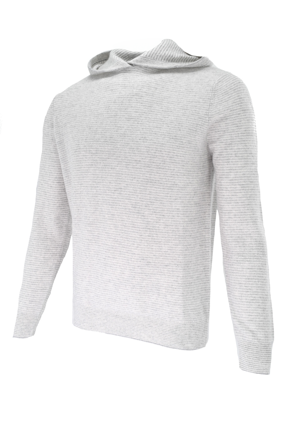 Naadam Striped Hooded Sweater - Cement