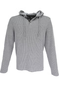 Nicoby Striped Hooded Sweater - Light Gray