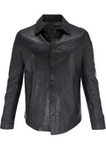 Scully Leather Shirt Jacket - Black