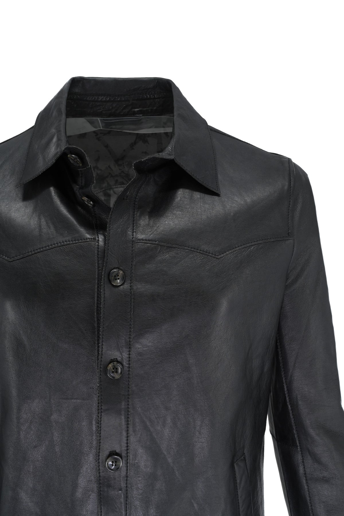 Scully Leather Shirt Jacket - Black