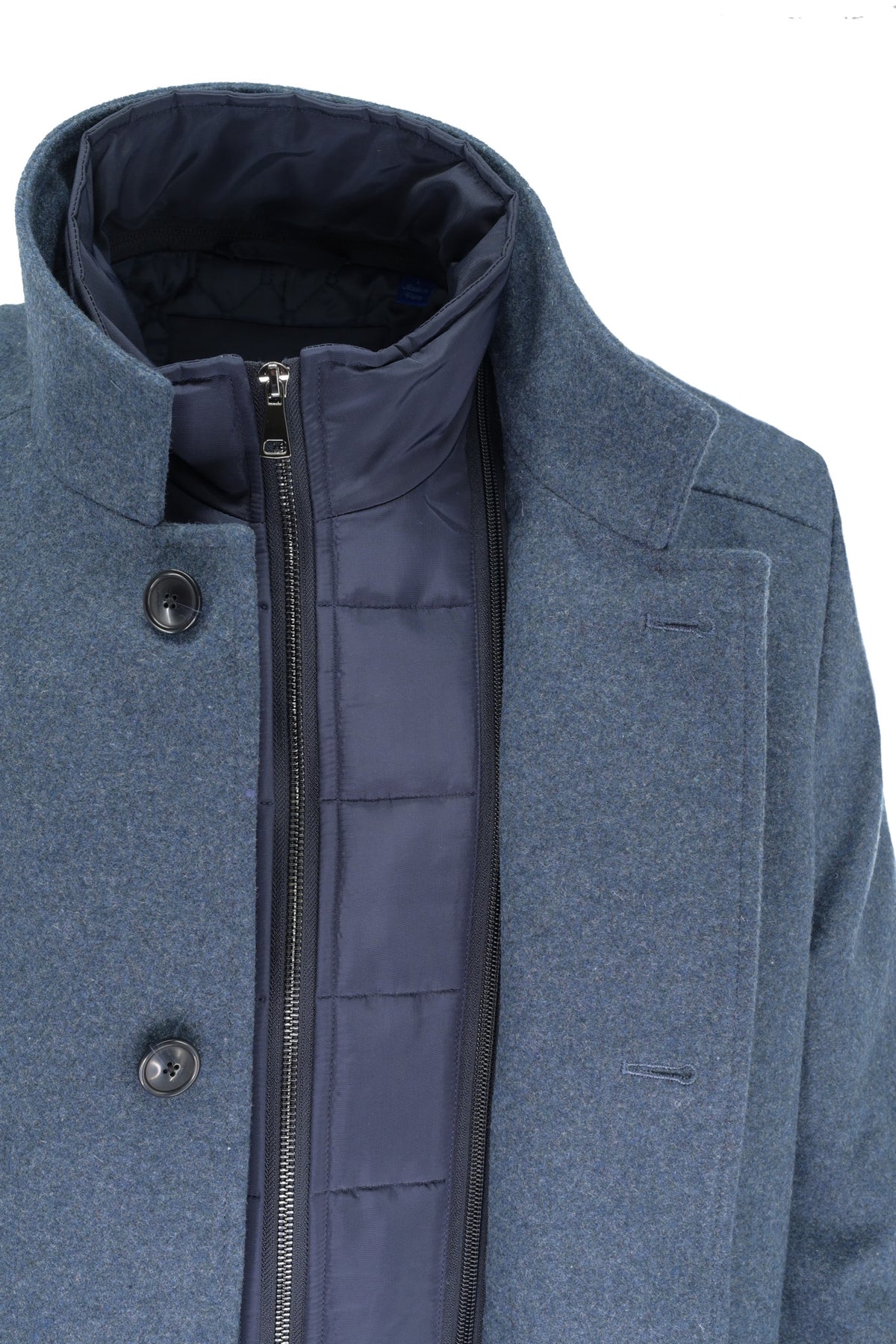Giles & Jasper Hybrid Overcoat - Ice Blue