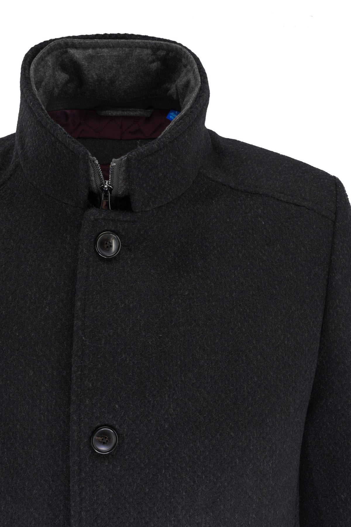 Giles & Jasper Hybrid Overcoat - Black