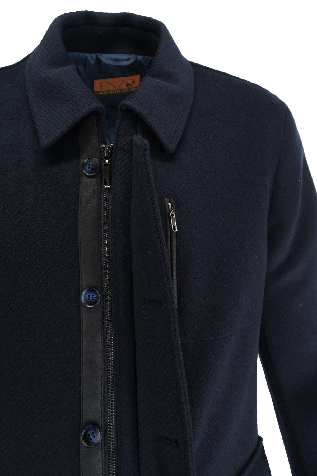 Enzo Wool Jacket - Kami Navy