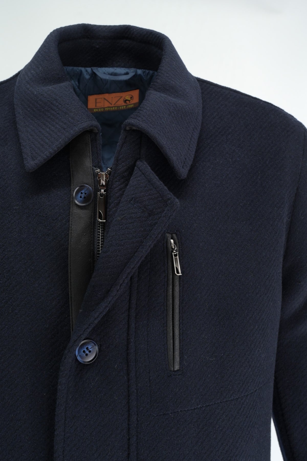 Enzo Wool Jacket - Kami Navy