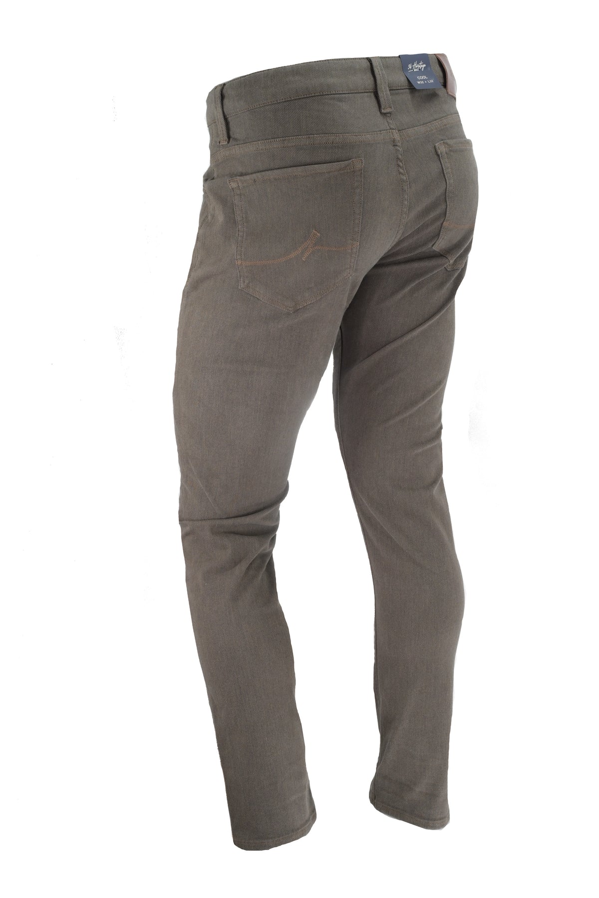 34 Heritage Cotton Pants - Diagonal Coffee