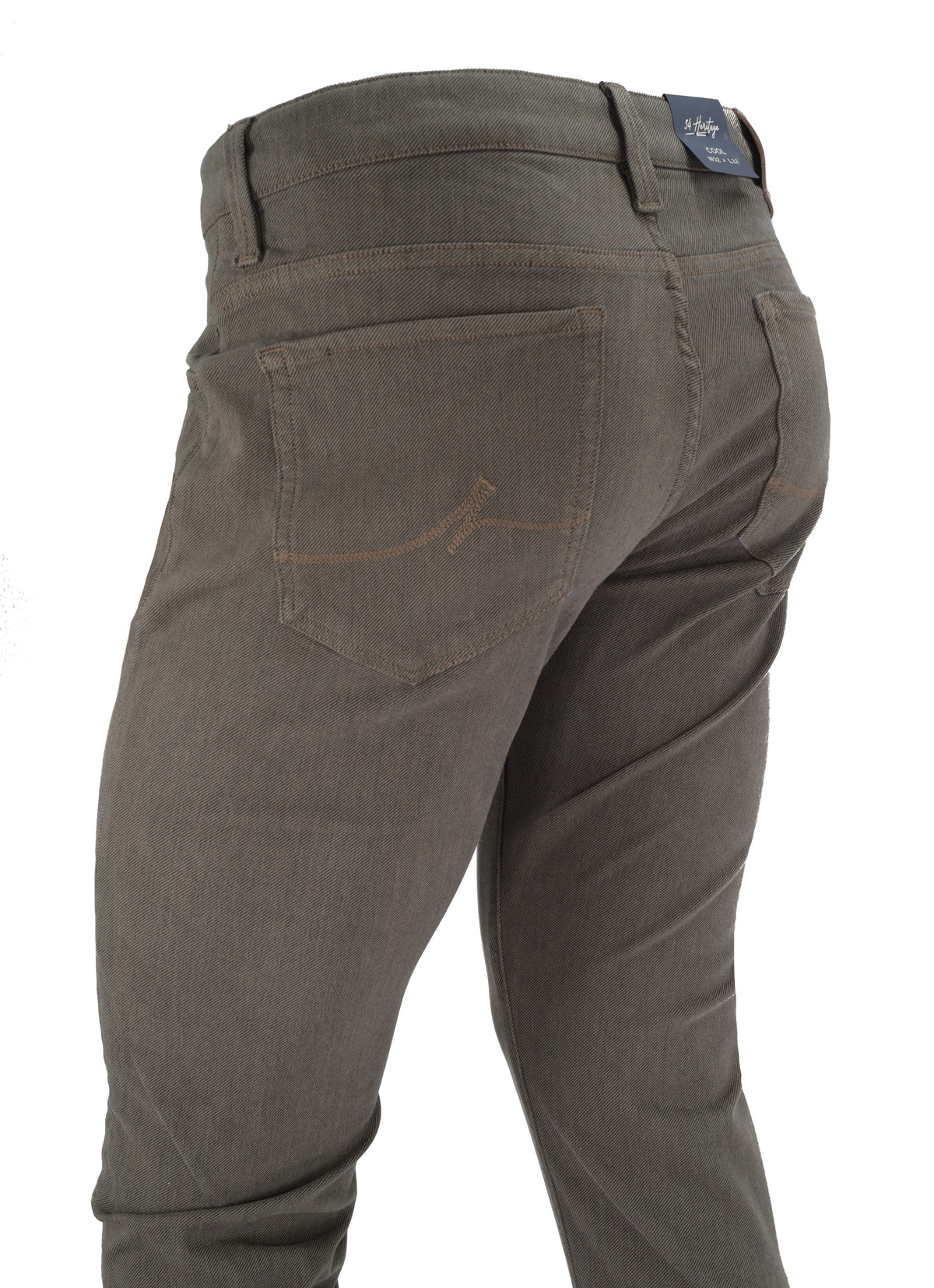 34 Heritage Cotton Pants - Diagonal Coffee