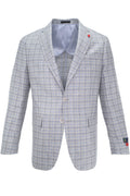 TailoRed Lanificio di Pray Silk Sport Coat - Light Grey/Blue