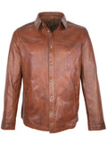 Scully Leather Shirt Jacket Cognac