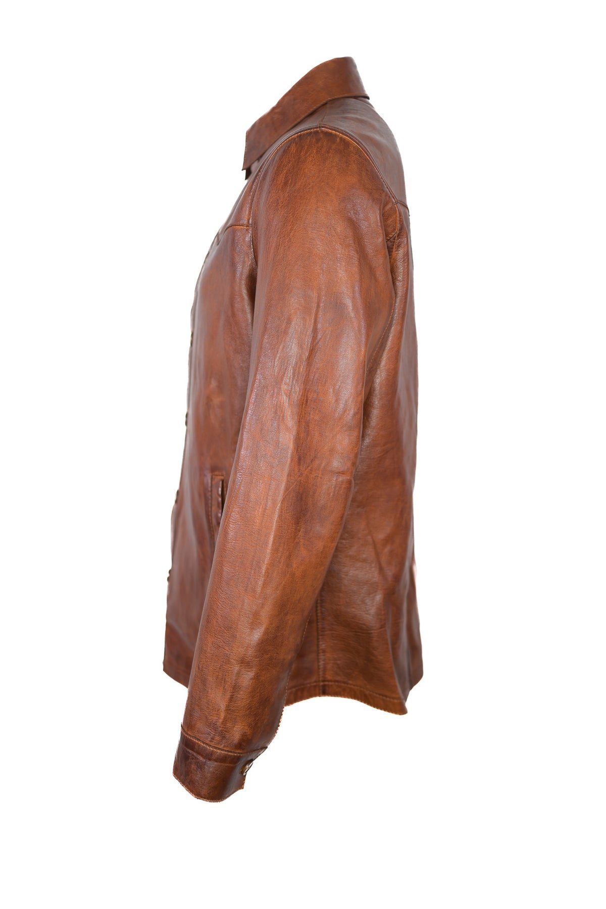 Scully Leather Shirt Jacket Cognac