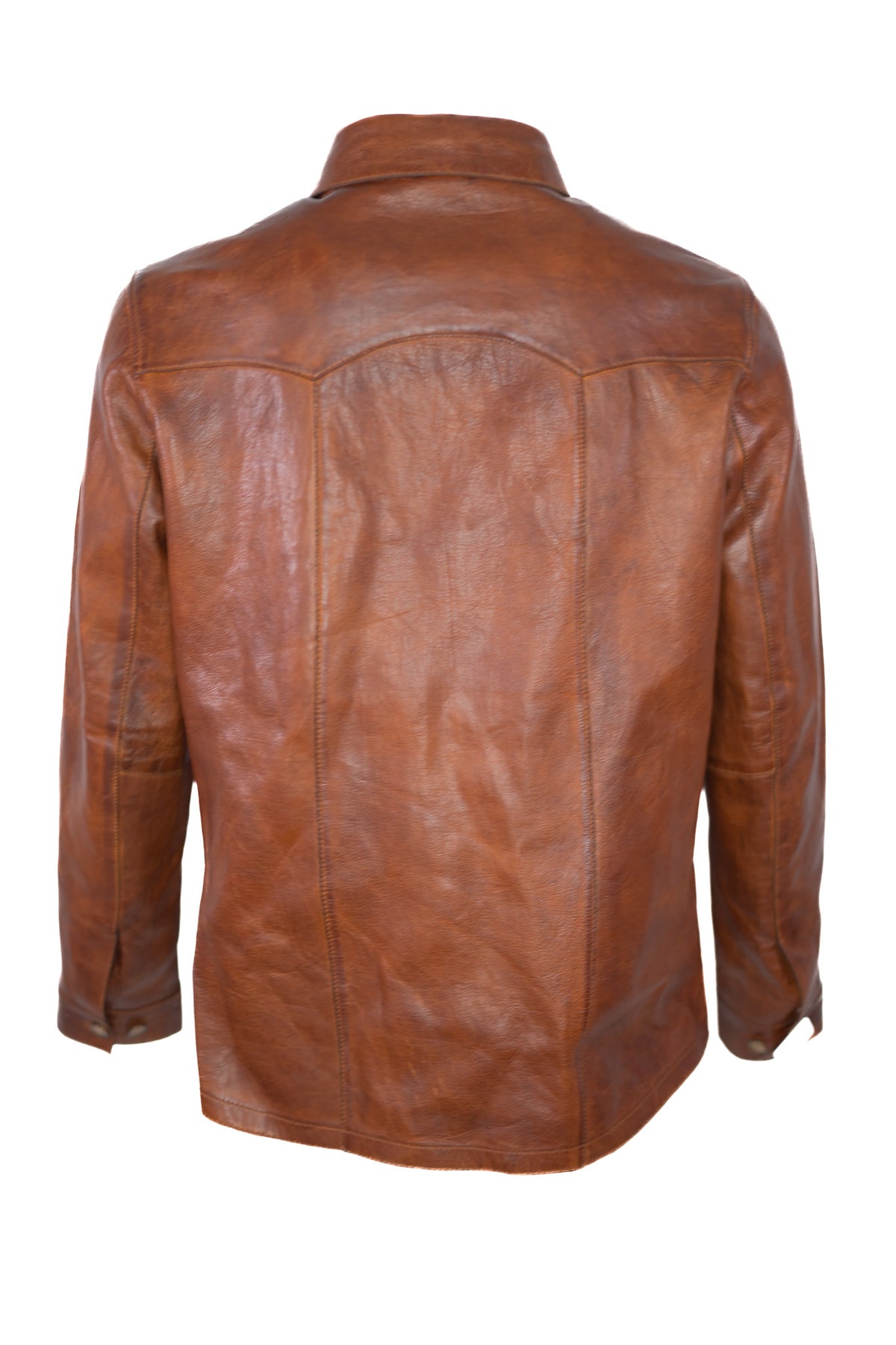 Scully Leather Shirt Jacket Cognac