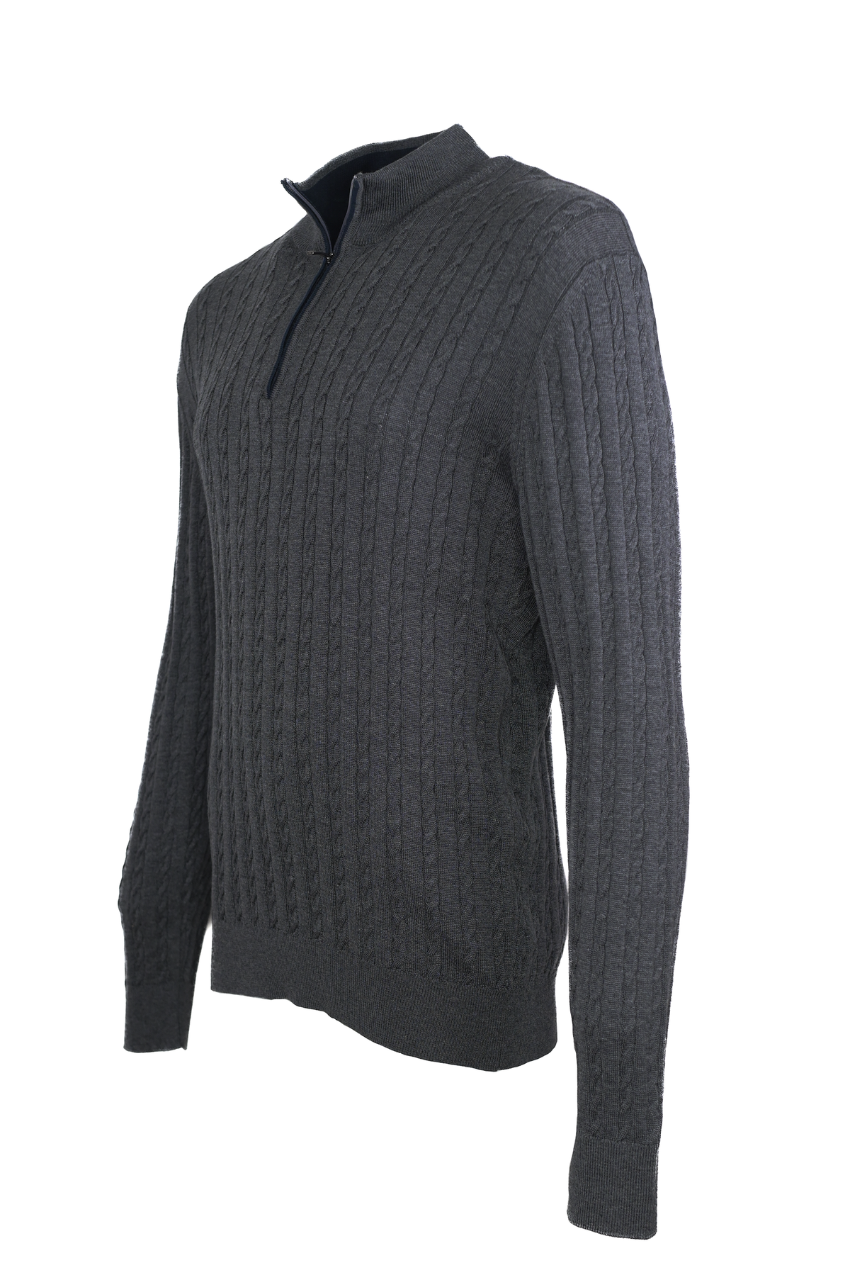 Luchiano Visconti 1/4 Zip Sweater Gray