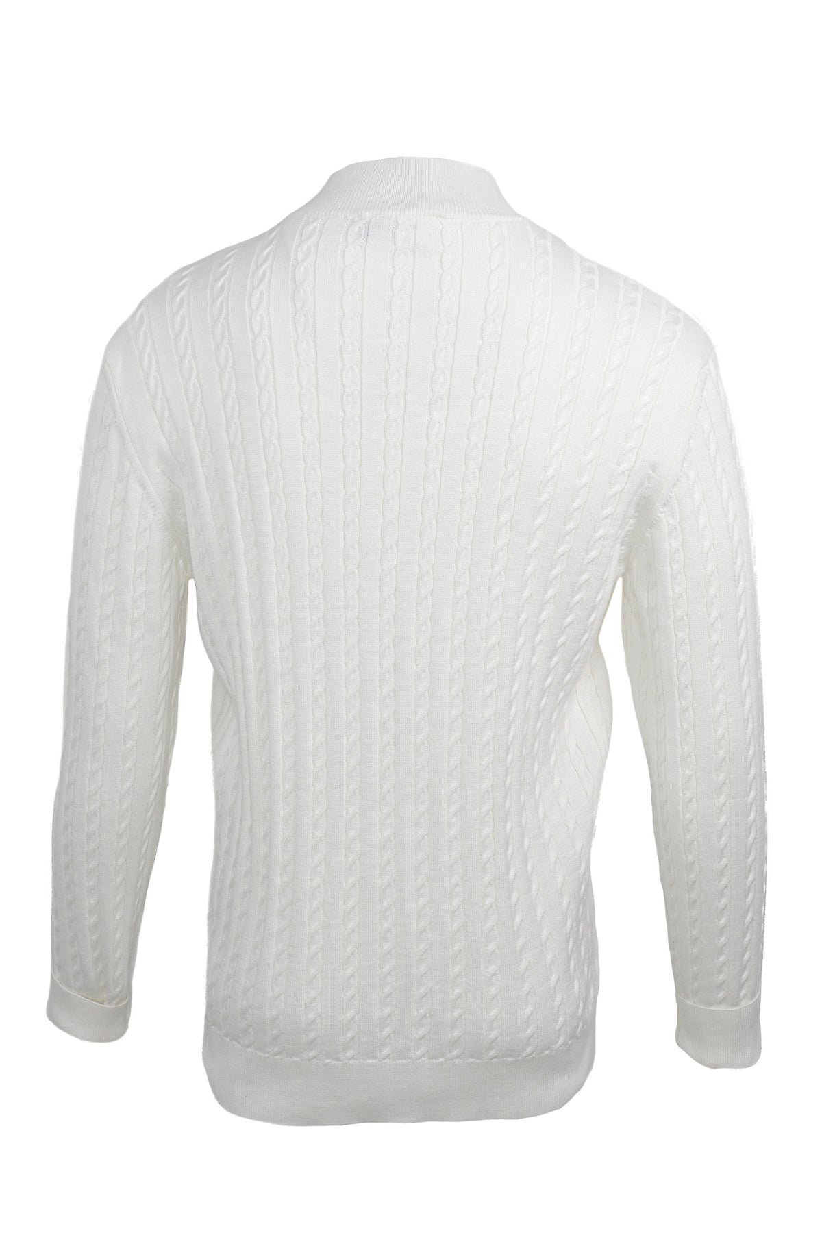 Luchiano Visconti 1/4 Zip Sweater White