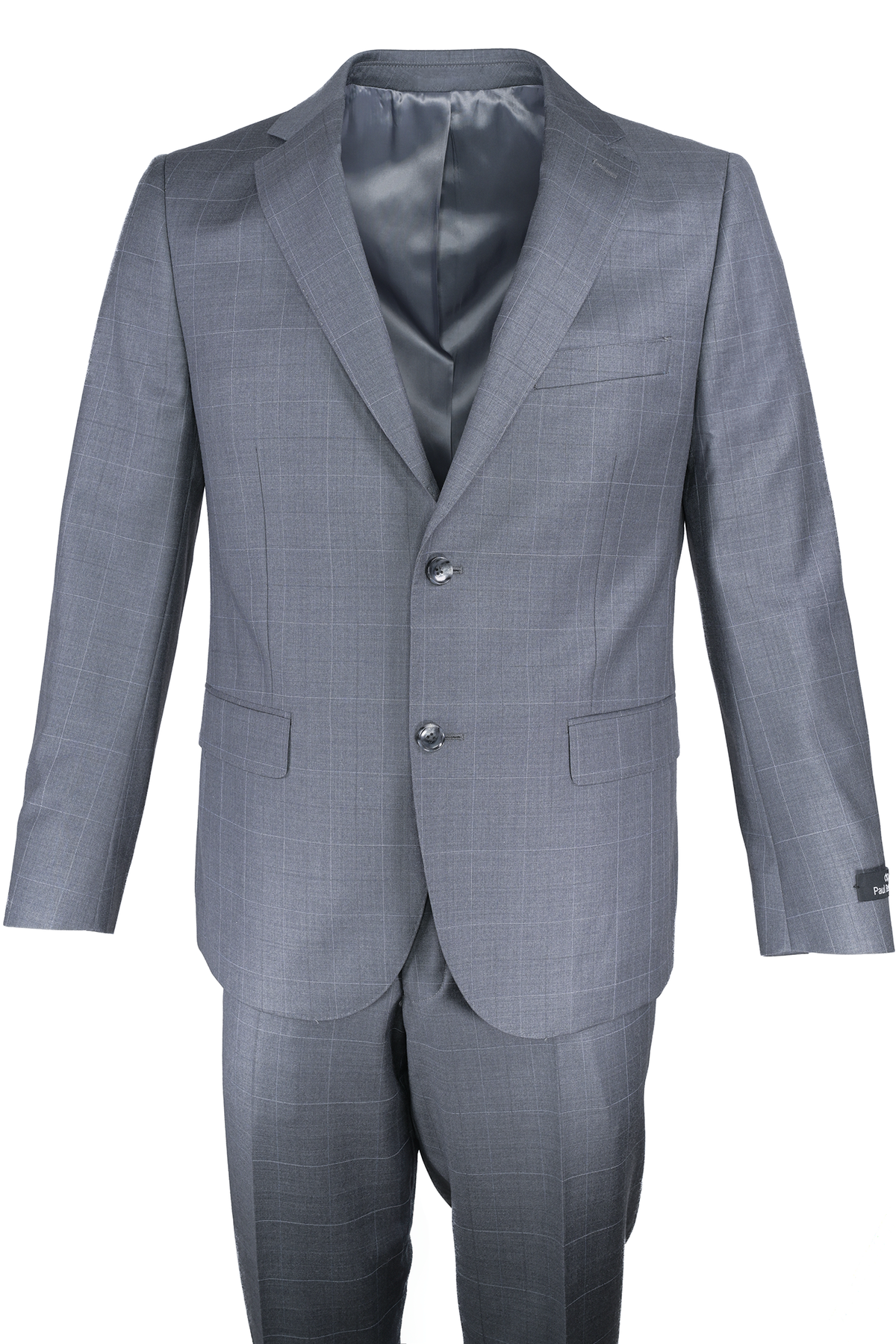 Paul Betenly Windowpane Suit Grey