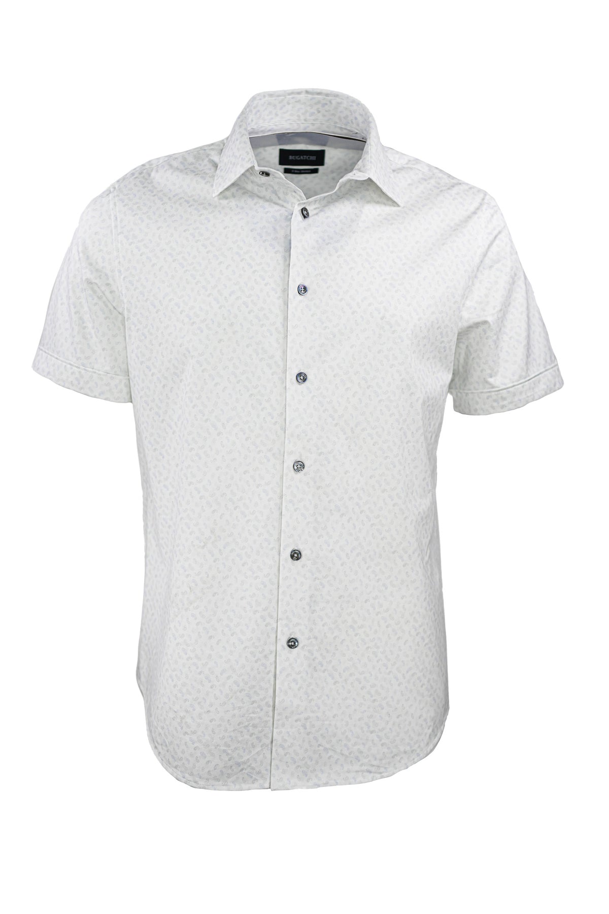 Bugatchi Paisley Print Short Sleeve Shirt