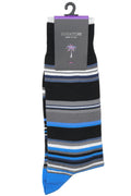 Bugatchi Multitrack Striped Socks