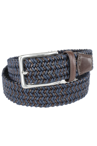 Torino Woven Leather Stretch Belt
