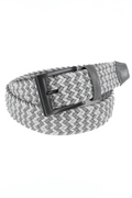 Torino Grey Woven Stretch Belt