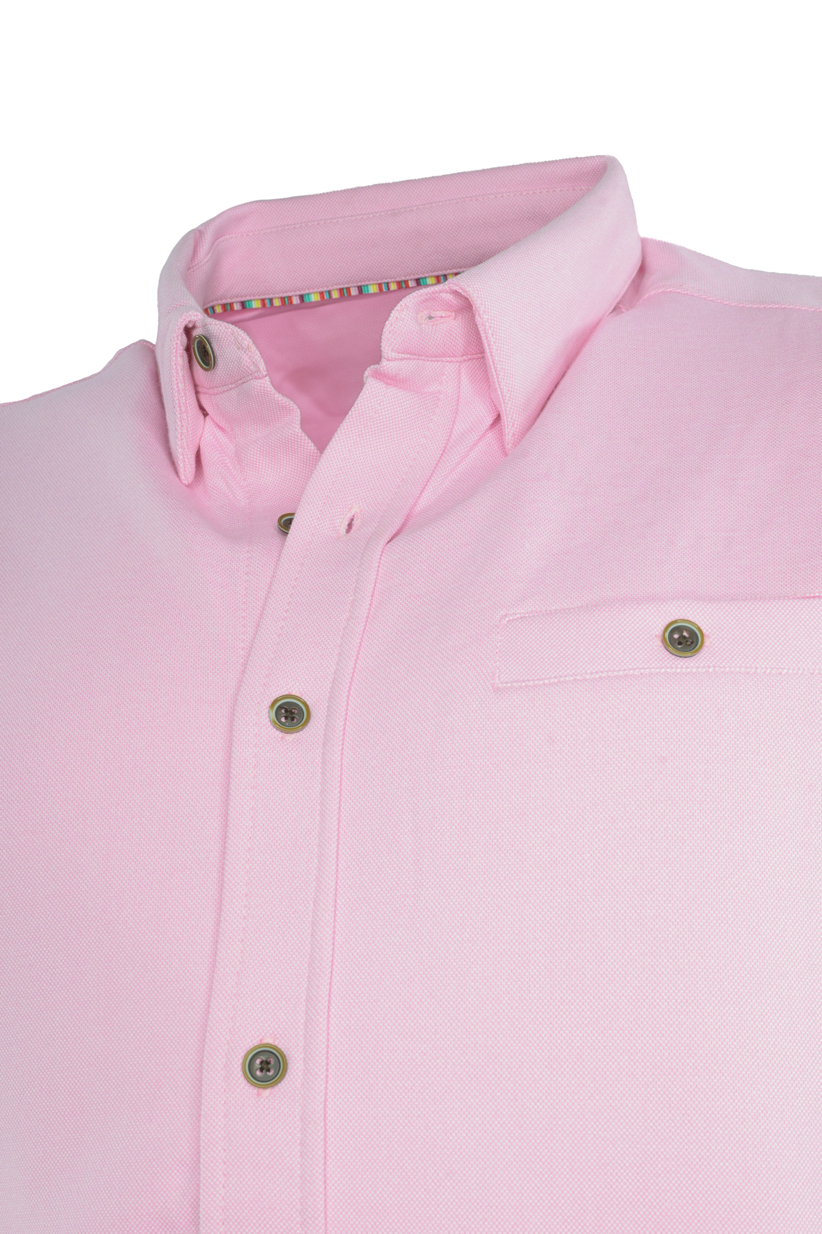 Nicoby Hampton Pique Short Sleeve Shirt Pink