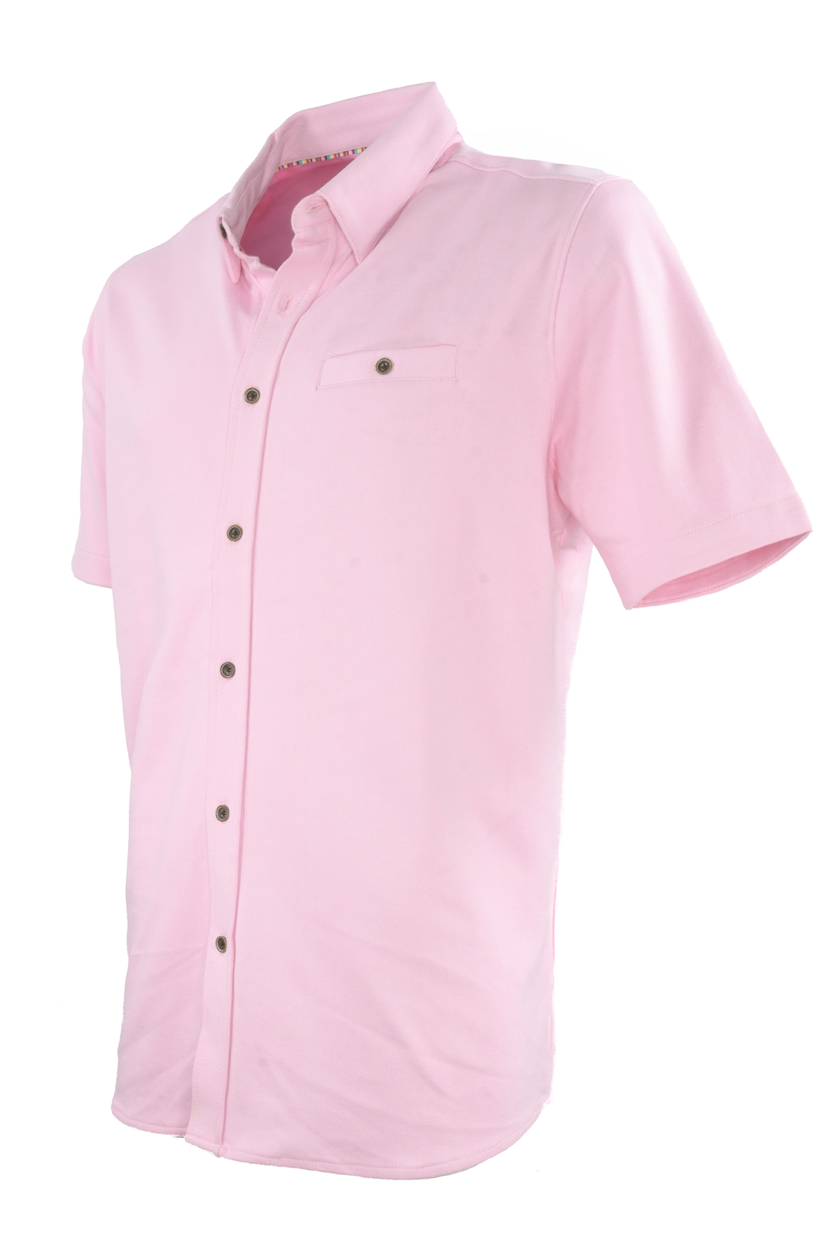 Nicoby Hampton Pique Short Sleeve Shirt Pink