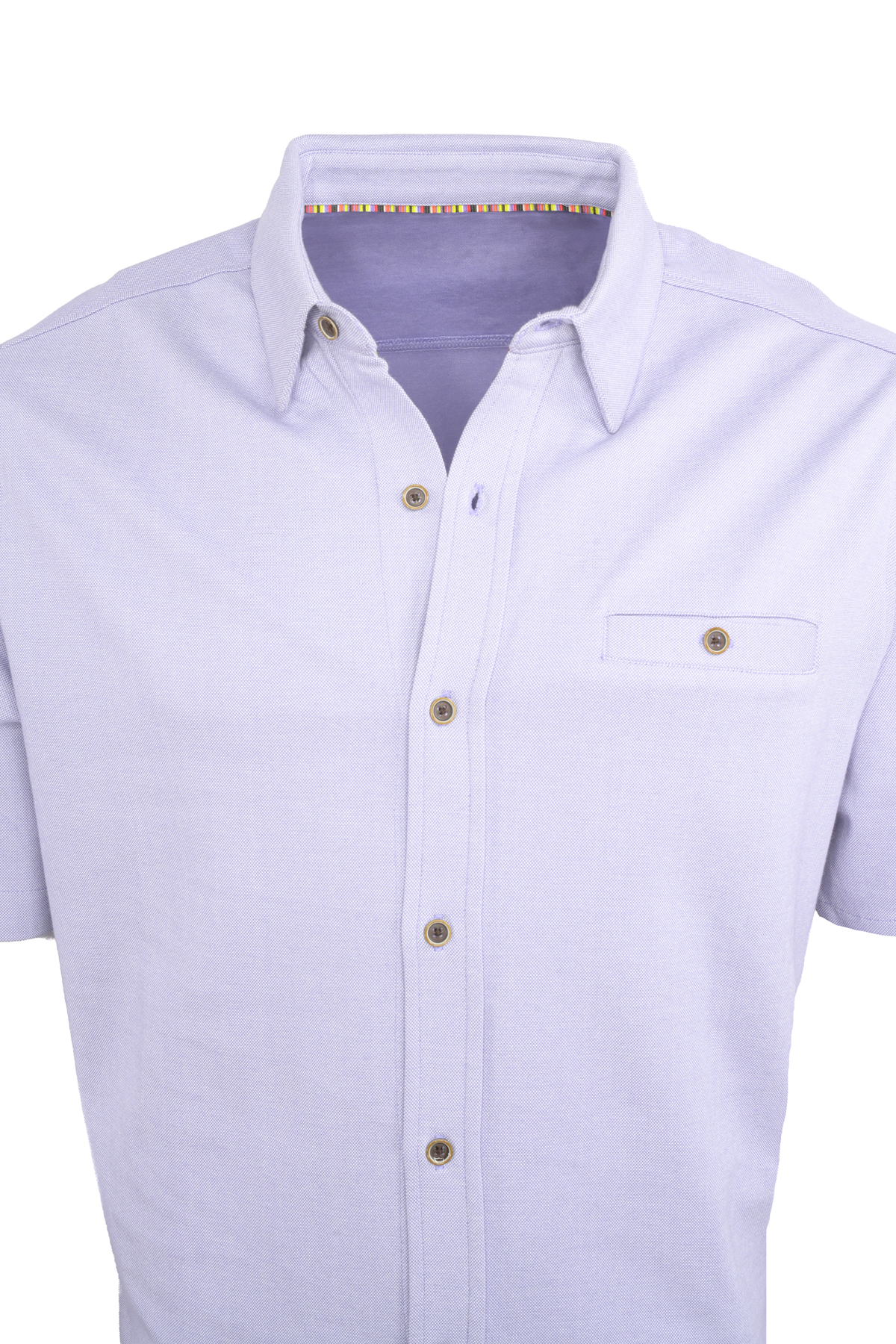 Nicoby Hampton Pique Short Sleeve Shirt Purple