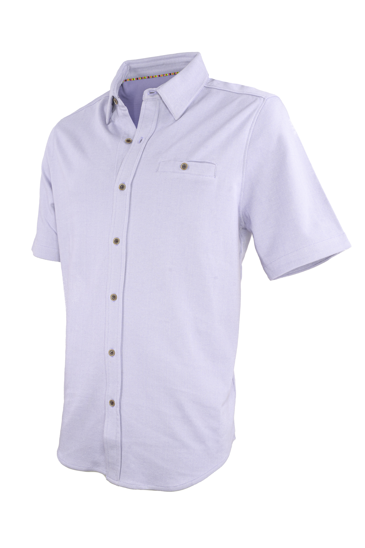 Nicoby Hampton Pique Short Sleeve Shirt Purple