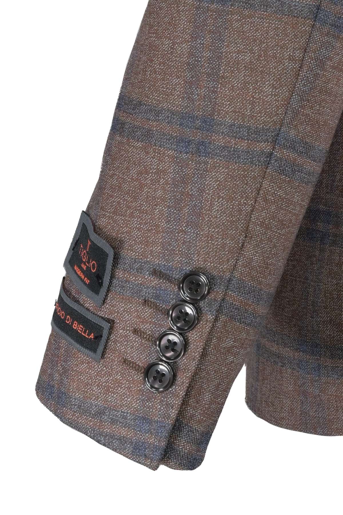 Tiglio Lanificio Di Biella Sport Coat - Brown Plaid