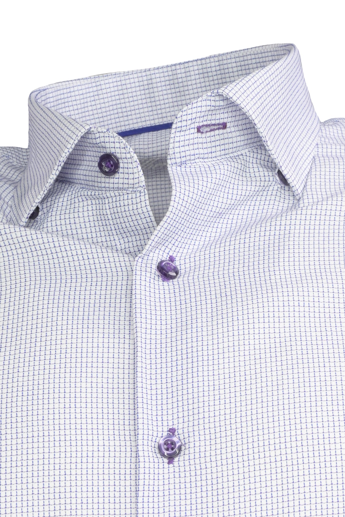 Alberto Zimni Check Shirt Lavender