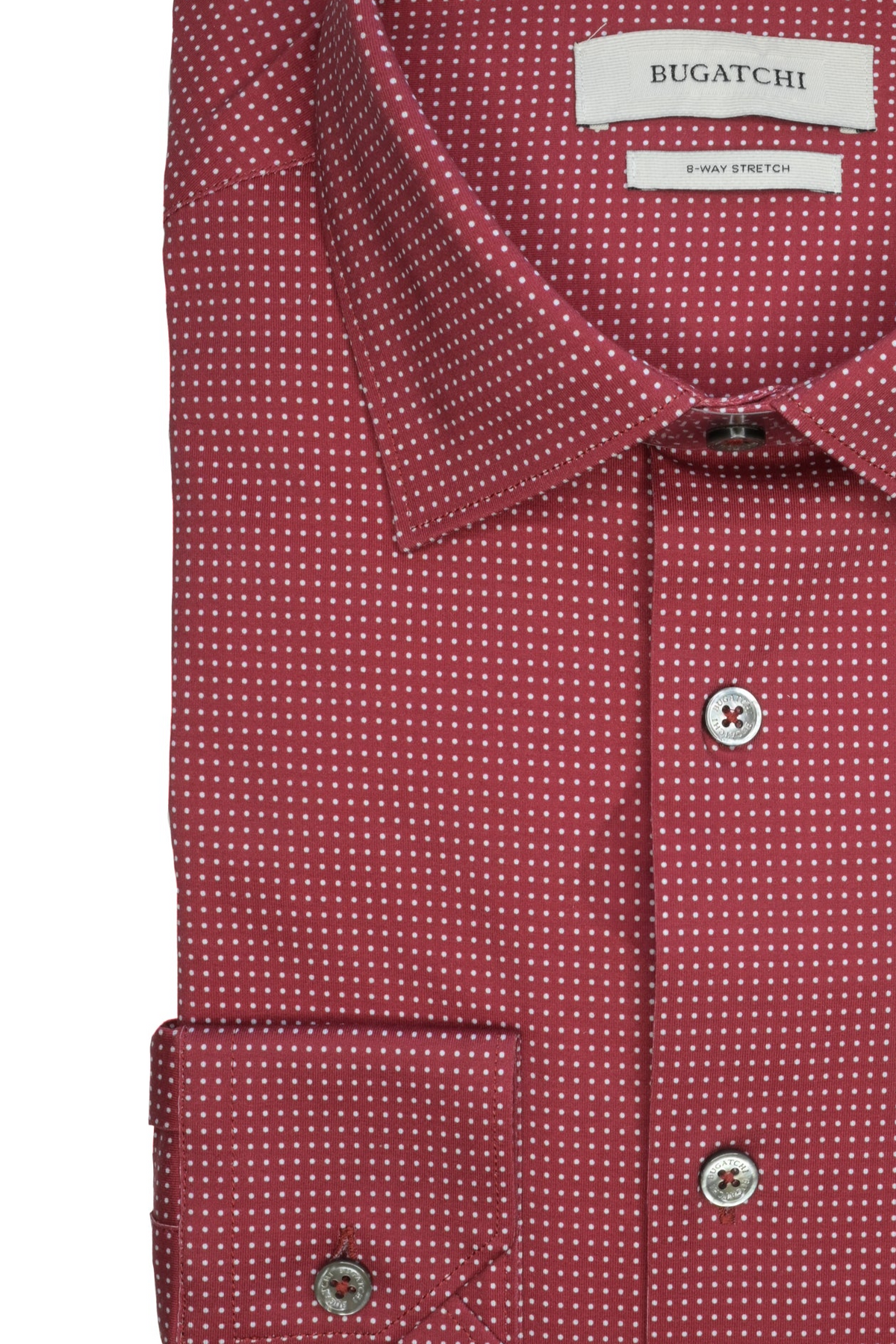 Bugatchi OoohCotton® Shirt - Ruby Minidot