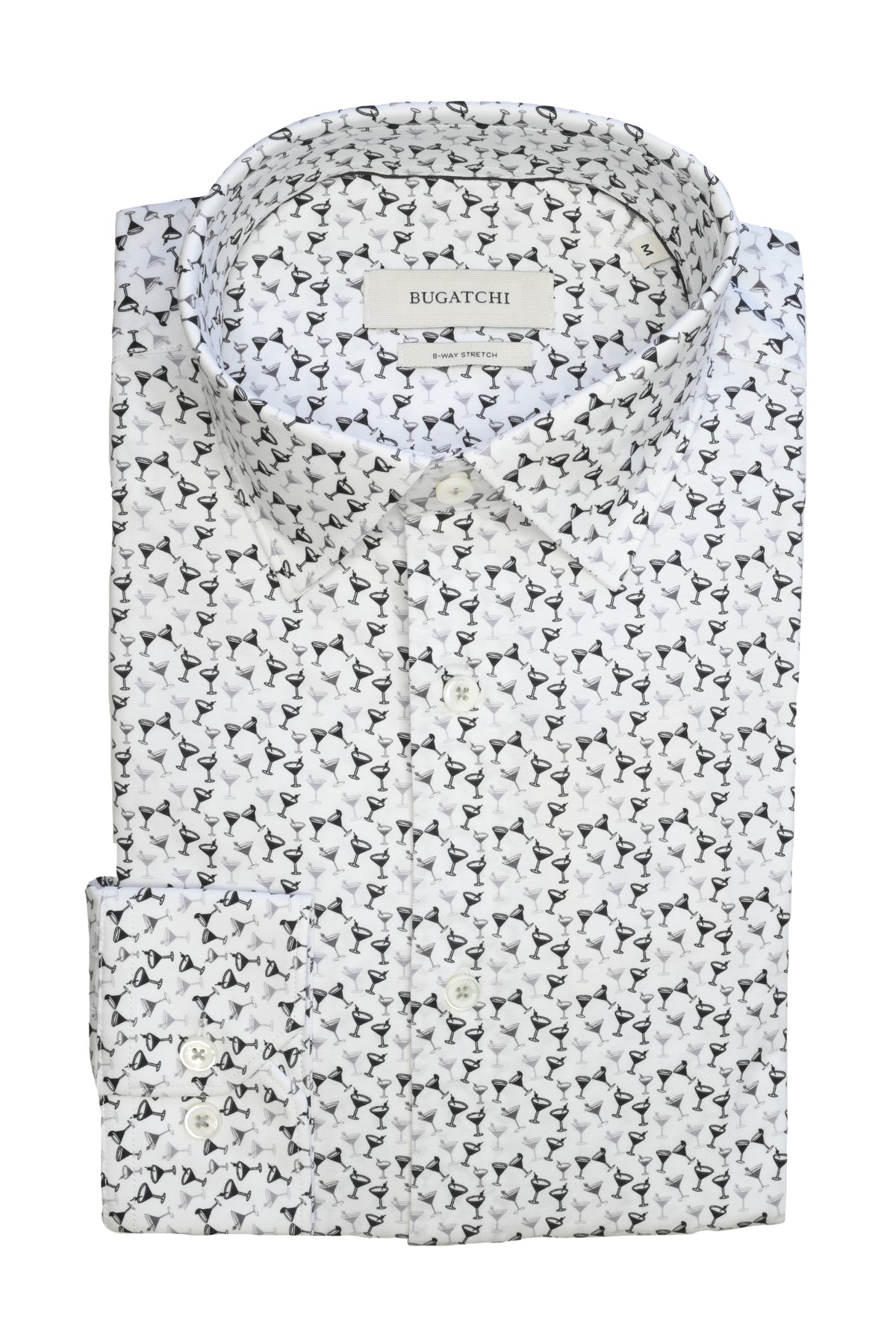 Bugatchi OoohCotton® Shirt - White Martini