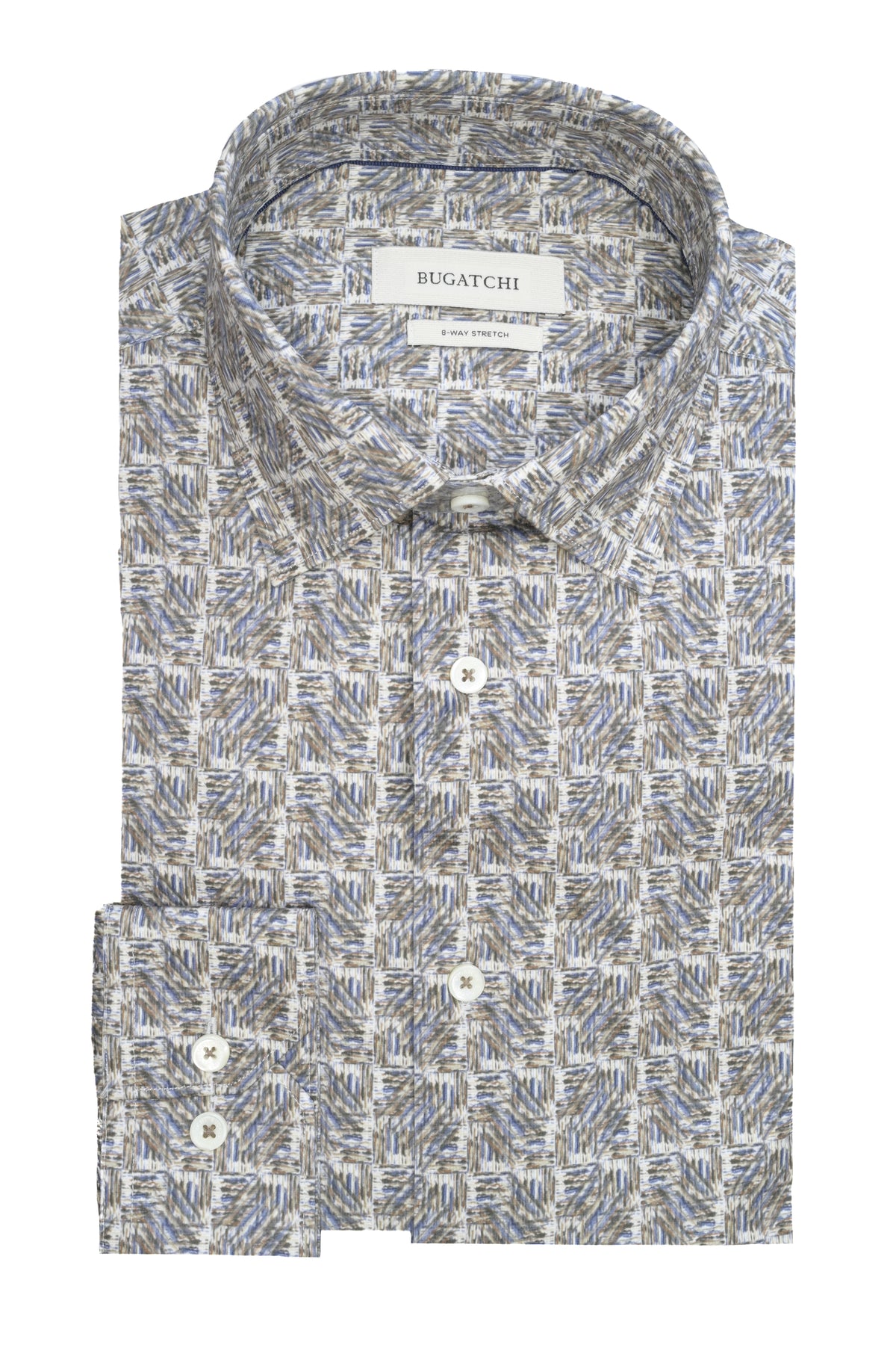 Bugatchi OoohCotton® Shirt - Abstract Caramel