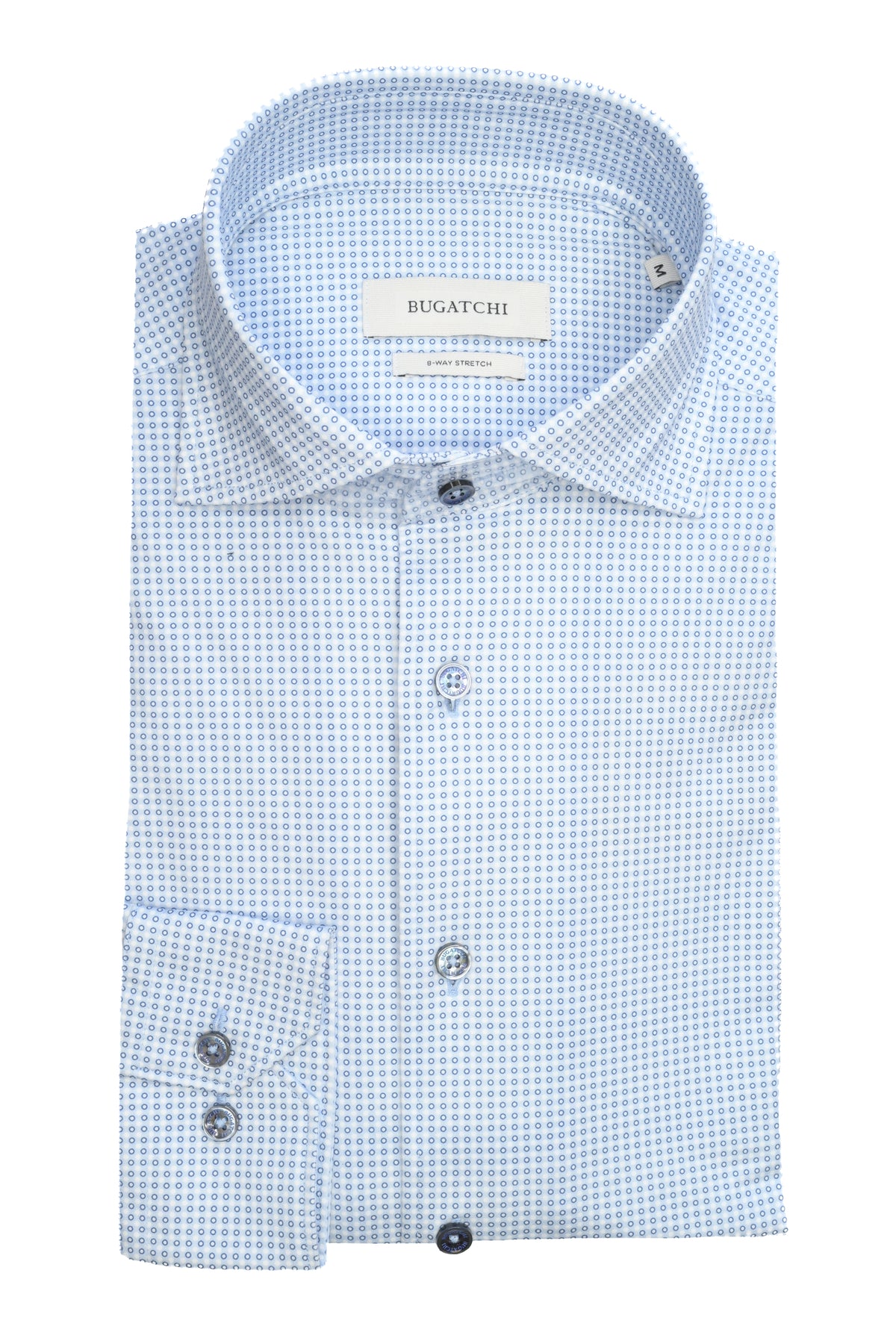 Bugatchi OoohCotton® Shirt - Air Blue Dots