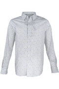 Bugatchi Comfort Stretch Shirt - Checkered White