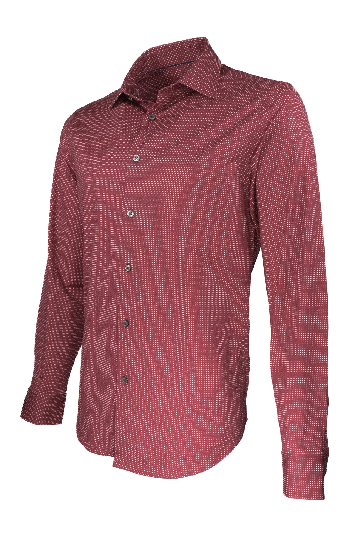 Bugatchi OoohCotton® Shirt - Ruby Minidot