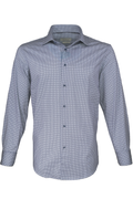Bugatchi OoohCotton® Shirt - Navy Geometric