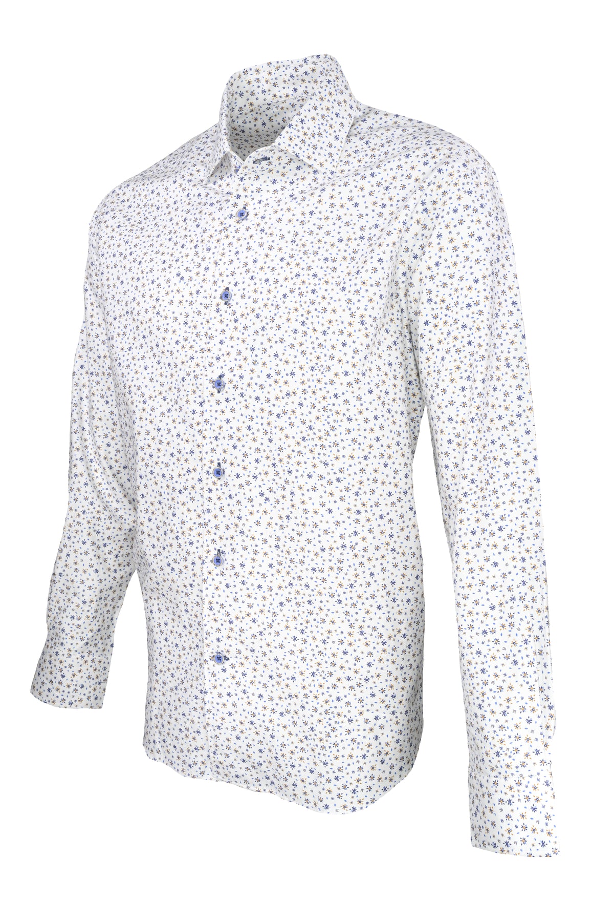 Marcello Herringbone Mini Floral Shirt