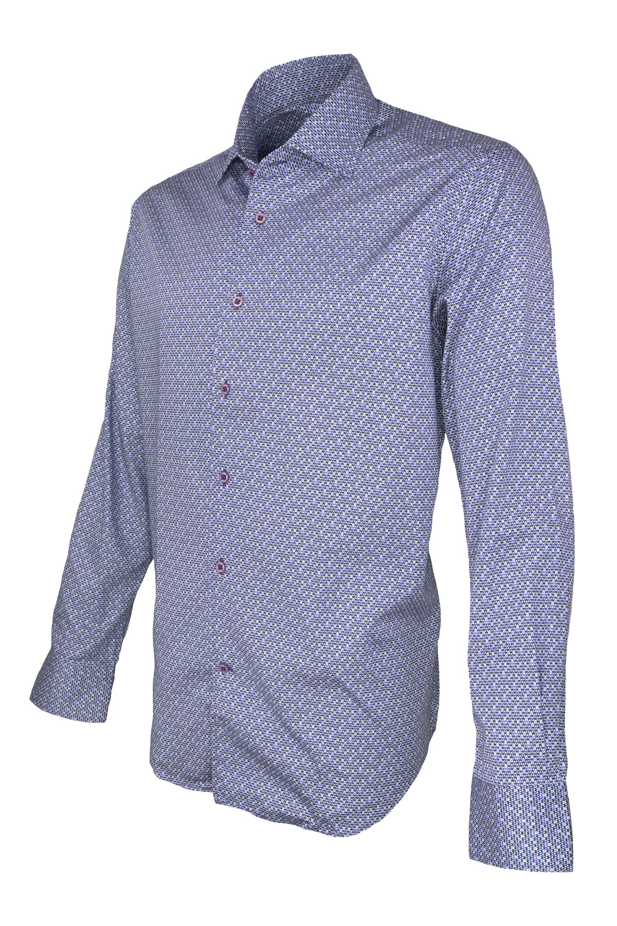 Marcello Neat Bloom Shirt Plum