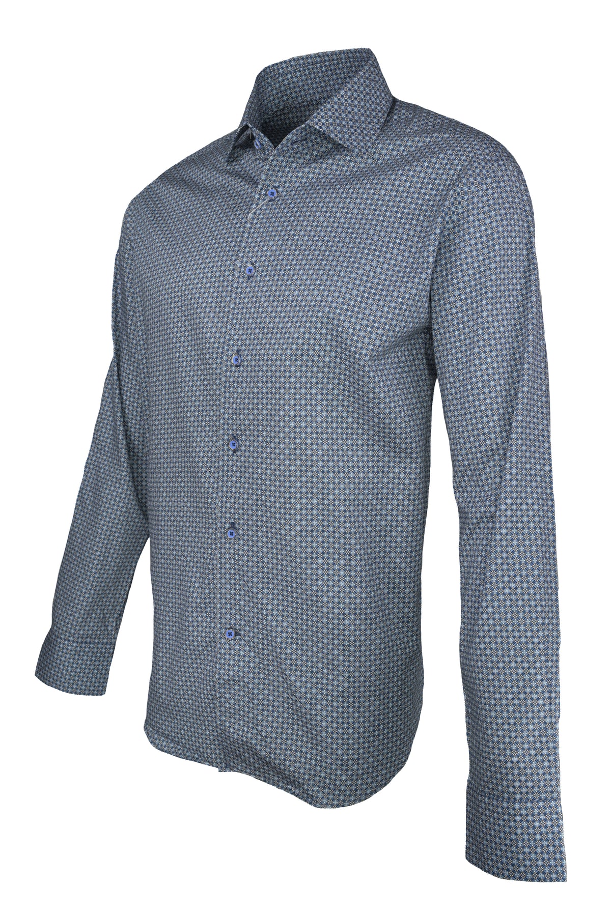 Marcello Diamond Burst Shirt Slate