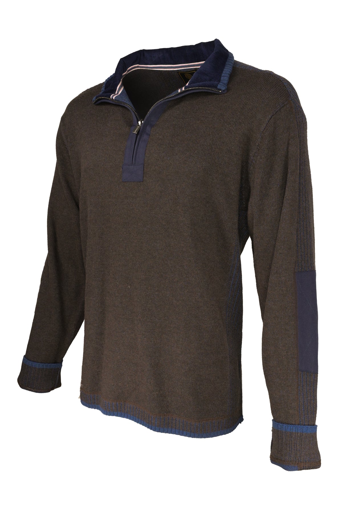 F/X Fusion ¼-Zip Sweater - Brown/Navy