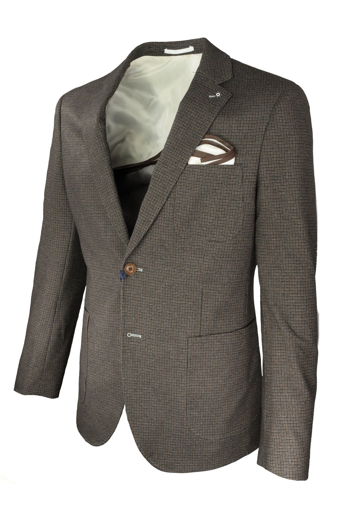 Blue Industry Fall Microcheck Sport Coat Brown