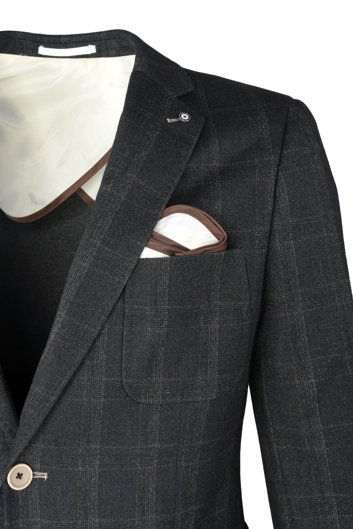 Blue Industry Fall Windowpane Sport Coat Black/Brown